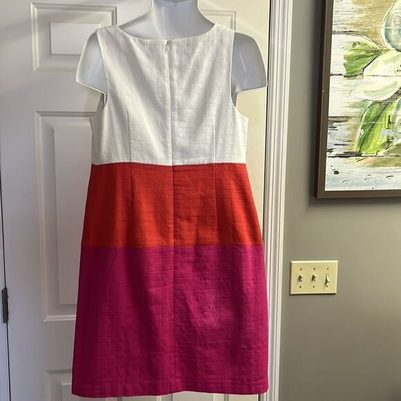 Talbots Women’s Color Block Sleeveless Sheath Dress- Size 10 - Picture 7 of 13